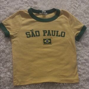 São Paulo Kids Yellow and Green T-Shirt